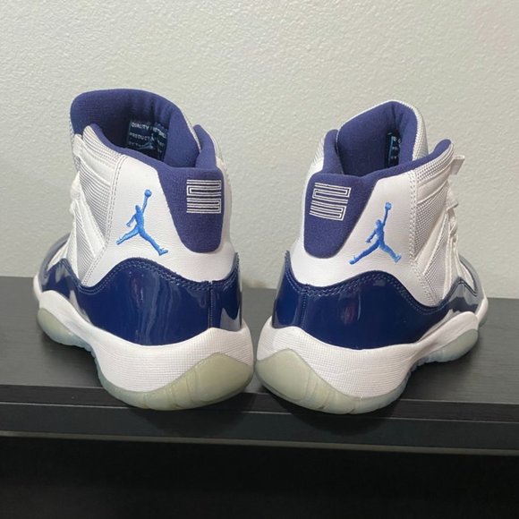 Air Jordan 11 Retro BG. White and University Blue. Size 6Y (Womens Size 8). - Picture 2 of 11